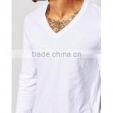 Bulk V-neck Long Line Blank t Shirt Men China Wholesale thumbnail-3