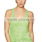 Next Level Apparel Ladies' Burnout Racerback Tank Top - Made From Pre-shrunk 65% Polyester and 35% Cotton. Comes With Your Logo. thumbnail-3