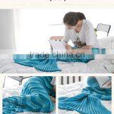 Customized High Quality Ladies Striped Hollow Mermaid Tail Blankets thumbnail-6