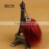 Imitation Fox Tail Fur Car Keys Pendant Large Fashion Fox Fur Jewelry Package Custom Made thumbnail-2
