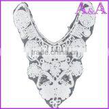 New Design Big Piece Customized Raw White Lace Decoration Voile Mesh Collar Lace thumbnail-3