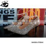 Custom Design Shoelaces With Pearl Rhinestone For Women Adjustable Shoes Straps thumbnail-2