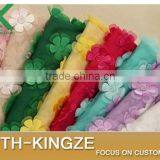 2016 Fashion Lace Fabric Multicolor 3D Flower Chiffon 130cm Double Layer Embroidered DIY Wedding Dress Clothing Accessories s 20 thumbnail-3