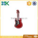 EMBROIDERED ACOUSTIC GUITAR PATCH Iron-on MUSICAL INSTRUMENT Applique MUSICIAN thumbnail-1