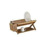 Bamboo Dish Rack with Utensil Holder