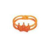 Colorful Little Crown Colorful Crystal Rhinestone Bangle Fashion Jewelry BLN003 thumbnail-1