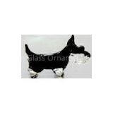 Art Decorative Glass Dog Black , Handmade Animals Figurines thumbnail-1