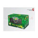 Green Fruit Packaging Corrugated Cardboard Boxes Lamination With PP Rope