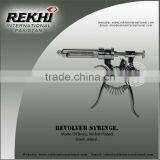 Pakistan ROUX Revolver Syringe Gun 60ml,jeringa revolver 30ml,Seringue de Revolver,veterinary instruments