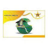 Custom Copper / Pewter Antique Plating Sliding Metal Enamel Badge With Magnet thumbnail-1