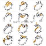 Old Chinese"Chinese Twelve Zodiac" Silver The Twelve Animal of Year Knuckle Open End Ring thumbnail-1