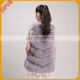 Wholesale Fashion Animal Light Grey Fox Fur Vest thumbnail-4