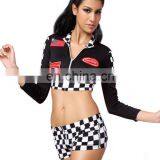 Sexy Women Hot Japan Girls Lingerie Fervent Black And Plaid Race Car Driver Costumes BEAUTYSLOVE RACER HALLOWEEN COSTUMES thumbnail-1