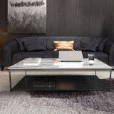 High Quality Rectangular Calacutta White Table Top Wholesale Restaurant Furniture thumbnail-1