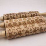 Chick Pattern Wooden Rolling Pin, Made of Chinese Cherry thumbnail-4