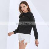 TWOTWINSTYLE Women's Sweatshirts O Neck Long Sleeve Loose For Femasle Casual Hollow Out thumbnail-6