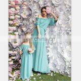 2019 Mother Daughter Bubble Sleeve Chiffon Dress Mother Daughter Clothes Lady Style Mom And Daughter (this Link for WOMAN) thumbnail-5