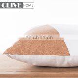 2018 Spring New Geometry Pillow Poly Canvas Patchwork Applique Cork Sofa Cushion thumbnail-4