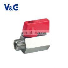 1/4" - 3/4" M-BSP x F-BSP Valogin 232 Psi Chrome Plated Brass Mini Ball Valve thumbnail-1