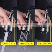 Single Handle High Arc Brushed Nickel Pull Out Kitchen Faucet thumbnail-5