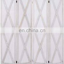 4 Panel Rustic X Folding Privacy Screens Heavy Duty Partition Wall Dividers With Feet