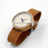 2016 Newest Japanese Miyota 2035 Movement Wristwatches Genuine Leather Watches Bamboo Wooden Watches for Men and Women Best Gift thumbnail-4