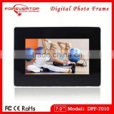 2016 China factory price 7 inch Battery operated digital photo frame