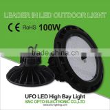 Magnesium alloy toughed glass UFO CE/RoHS listed 100w high bay light for gas station