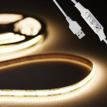 Wholesale factory waterproof USB COB led strip light 5v High brightness 320 leds/m cob led liught strip kit