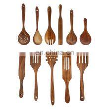 Wooden Utensils Set for Kitchen Handmade Natural Teak Cooking Spoons Wooden Spatula for Nonstick Cookware (7 Sets) thumbnail-3