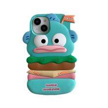 Clownfish Hamburger Silicone Case Cartoon Silicone For Phone 14/15 Cute Cartoon For Iphone Silicone Case Cover thumbnail-5