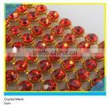 Hot Fix Glass Rhinestone Aluminum Mesh Silver Base Clear 2mm Crystal Diamond thumbnail-2