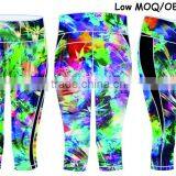 Original Design China Factory Women High Waist Print Pants Capri Pants thumbnail-1