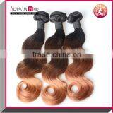1b/4/30 Fashion 3Tone Ombre Brazilian Virgin Human Hair Cheap Hair Weaving thumbnail-4