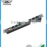 19"1U German type 8 ways output Switched PDU                        
                                                Quality Choice