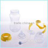 Baby Product Soft Silicone Washable Baby Food Water Bottle With PP Handle and Screw Cap