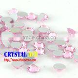 High Quality Pink Non Hotfix Beads, Flat Siver Back thumbnail-1