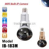 Rotatable Wireless Hidden Camera Light Bulb Wifi With 3 Watt Lamp, Mirror Cover Camera