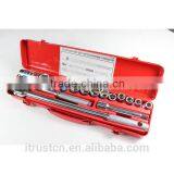 16PCS 1/2" Metal Box Socket Set 4016AAM GS KING TOOLS Made in China