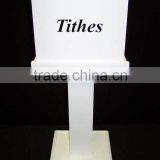 White High Quality Acrylic Donation Box With Lock for Charity thumbnail-2