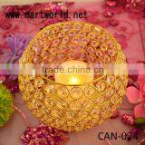 Gold and Silver Crystal Ball Wedding Candle Holder ,crystal Candle Holder for Wedding Table(CAN-024) Quality Choice thumbnail-1
