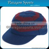 Blue Woolen Cricket Cap Baseball Cap with Maroon stripe