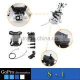 Sports gopro camera mount accessories set used for go pro HD camera gopro 4 3 accessories