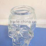 Newest arriaval unique shape skull glass jar candle for sale