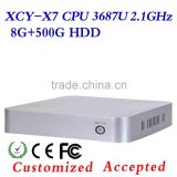 XCY Celeron C1037u Single Board Computer Mini Pc Computer X7 3687U 8G RAM 128G SSD With DDR3 1.35V Ram