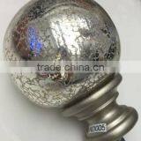 Mercury Glass Finial Extendable Iron Curtain Rod Track Runner ROD DIAMETER 1" 5-8" 6-8" 1-2" 1-1/2" thumbnail-1