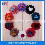 New Product Hot Sell Burlap Flower for Hair Shoes H-534 thumbnail-1