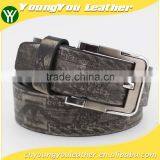 Fashion Style Black Print pu Leather Belt for Man With Shiny Metal Square Accessories in YiWu thumbnail-1