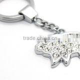 Crystal Diamond Metal Pig Shaped Keychain thumbnail-4