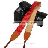 Leather Strap Shoulder Neck Blue Rose Flower Pattern For DSLR Camera LG-02
